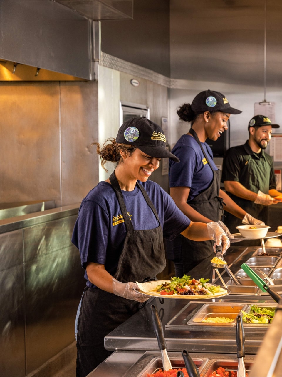 Freebirds employees serving customers